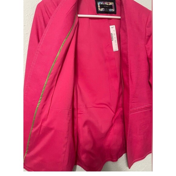 J Crew Going Out Pink Open Linen Blazer SIZE 8 - Picture 6 of 6